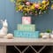 Glitzhome&#xAE; 9.5&#x22; Wooden Easter Block Table D&#xE9;cor